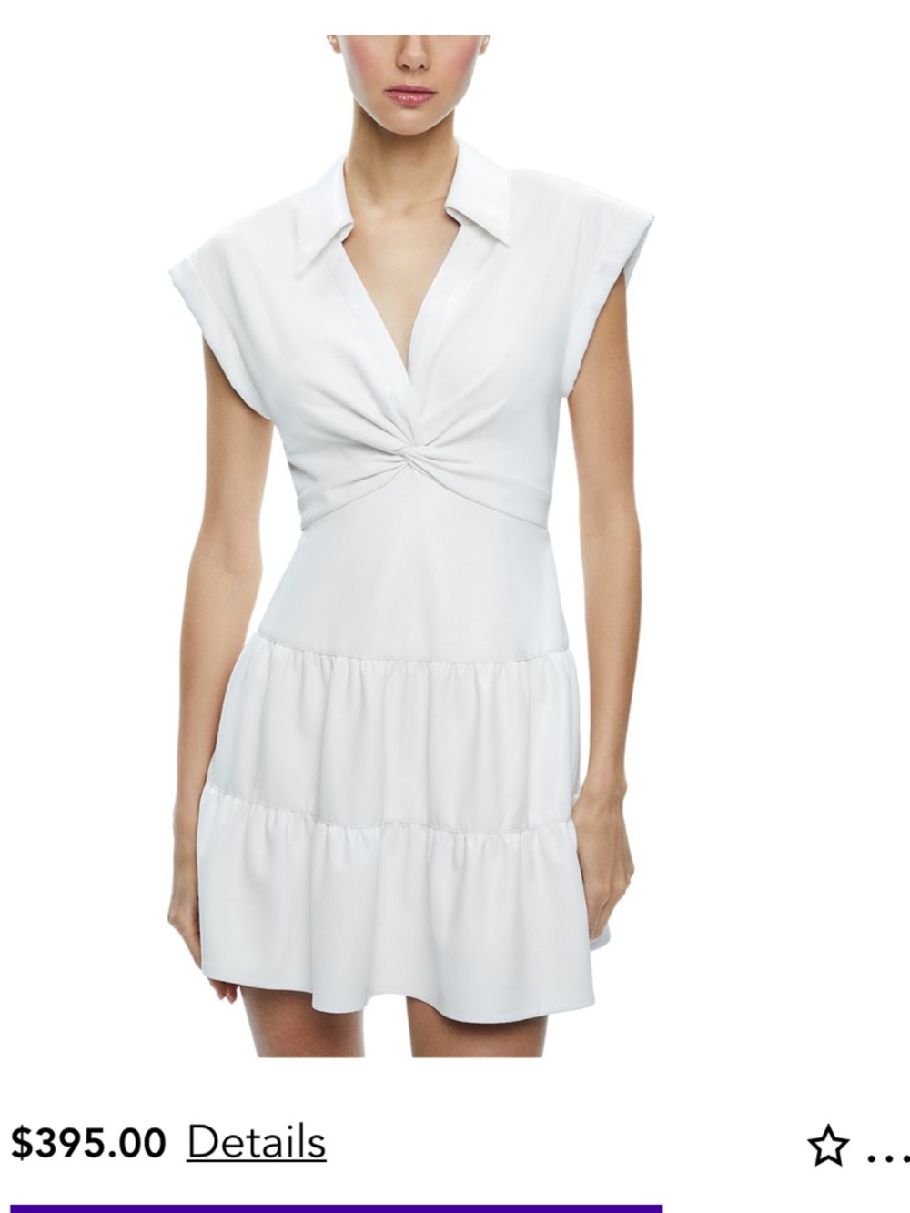 ALICE AND OLIVIA
Mila Faux Leather Twist Front Cap Sleeve
Dress